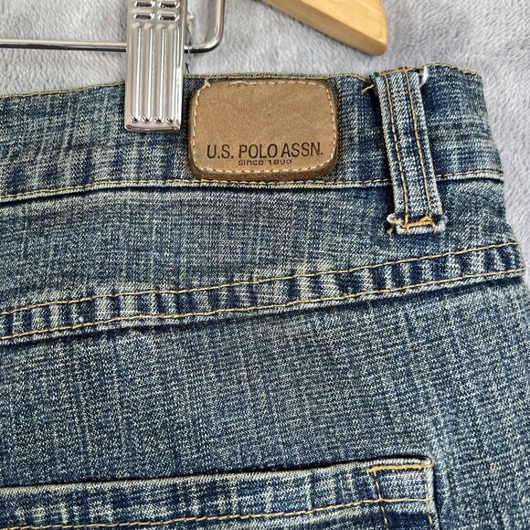 US Polo Assn Jeans Women 20 Vintage Wash Blue Stretch Denim Bootcut - Picture 8 of 16
